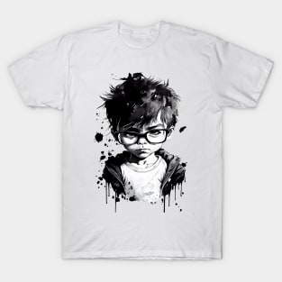 Boy with glasses in school one. T-Shirt